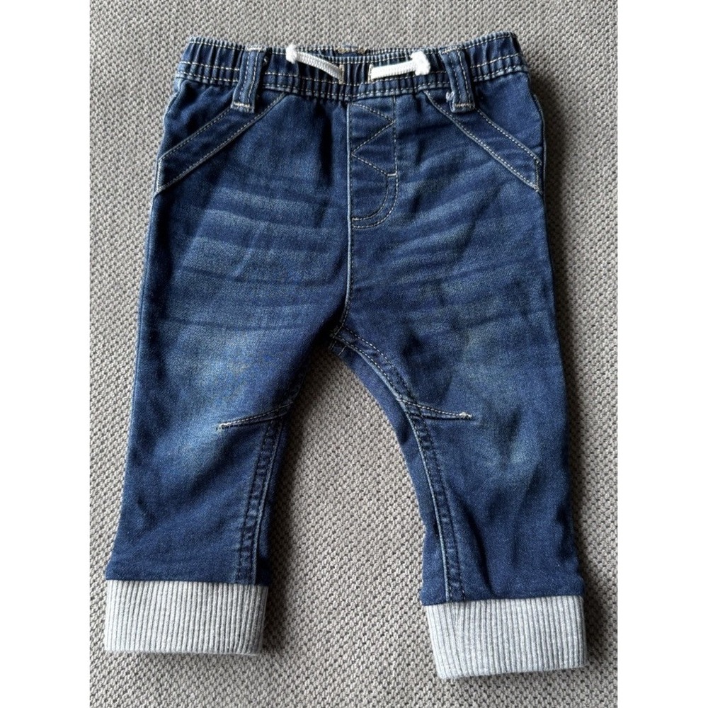 Cat & Jack Baby Pull On Jeggings Jeans 3-6M Denim Stretch Pants Blue
